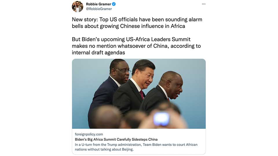 Garder la Chine en dehors du sommet US-Afrique