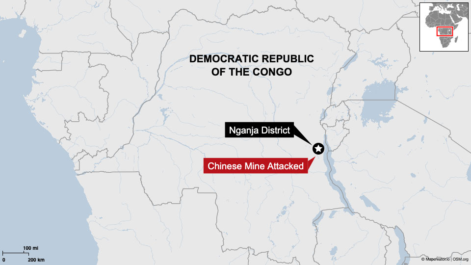 R.D.Congo: Trois victimes lors d&rsquo;une attaque d&rsquo;une mine chinoise dans l&rsquo;Est