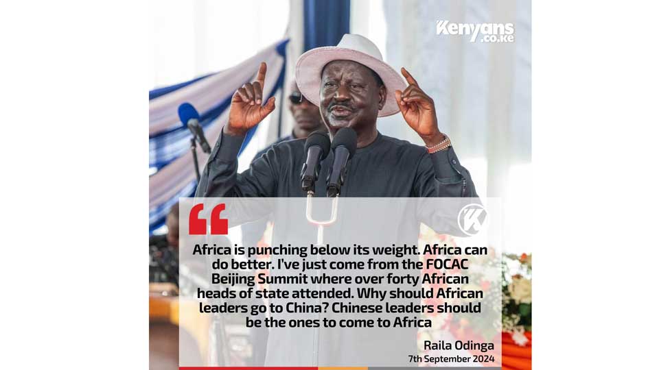 Raila Odinga Ruto FOCAC