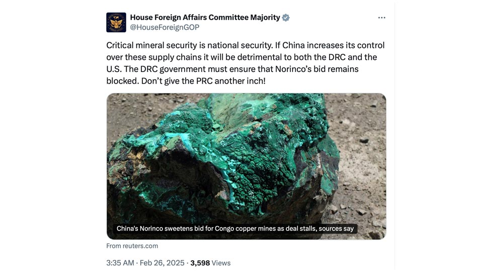 Etats-Unis Norin Mining Chemaf Congo