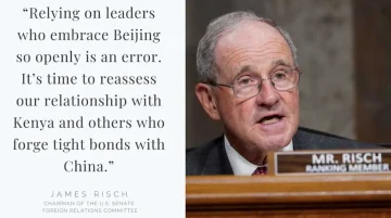 Jim Risch Kenya Chine Etats-unis