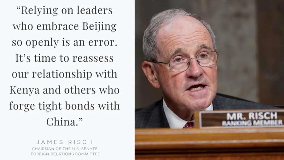 Jim Risch Kenya Chine Etats-unis